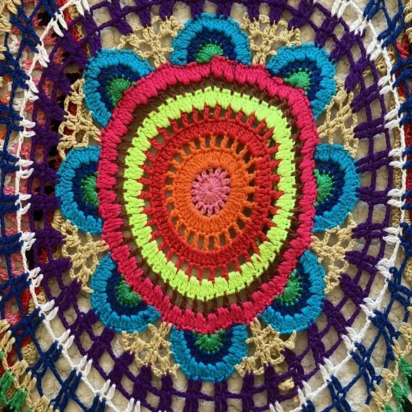 Forever21 vibrant rainbow knitted cover up - Picture 4 of 5